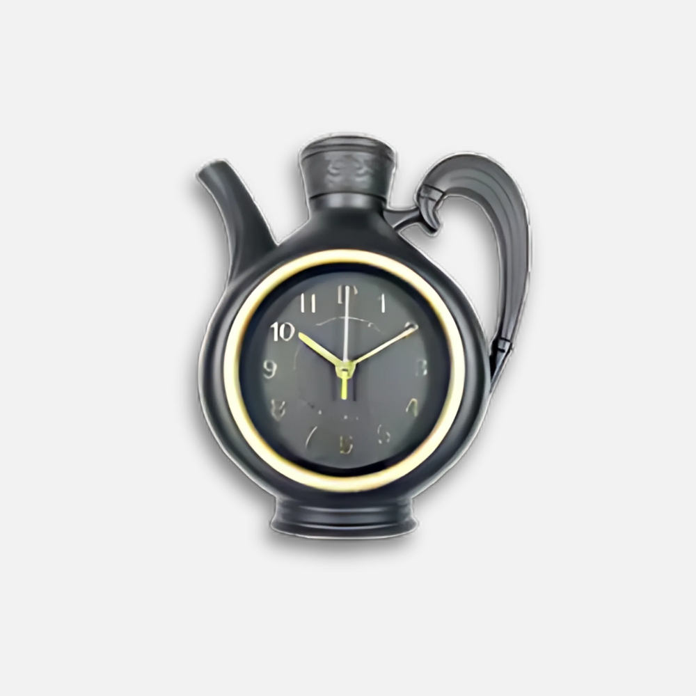 Horloge Déco Théière Cuisine | Style Original Antique | Silencieuse 23cm