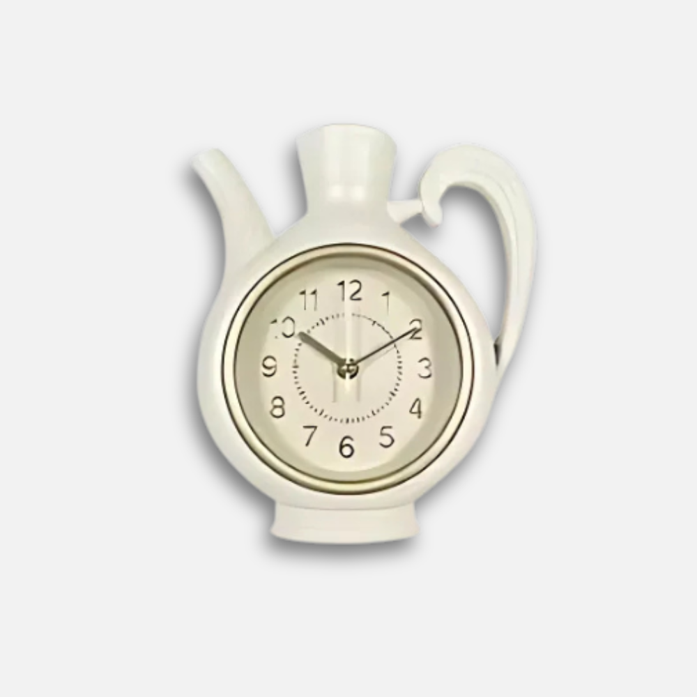 Horloge Déco Théière Cuisine | Style Original Antique | Silencieuse 23cm