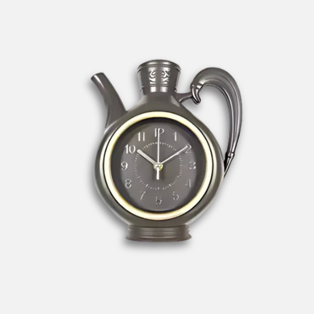Horloge Déco Théière Cuisine | Style Original Antique | Silencieuse 23cm