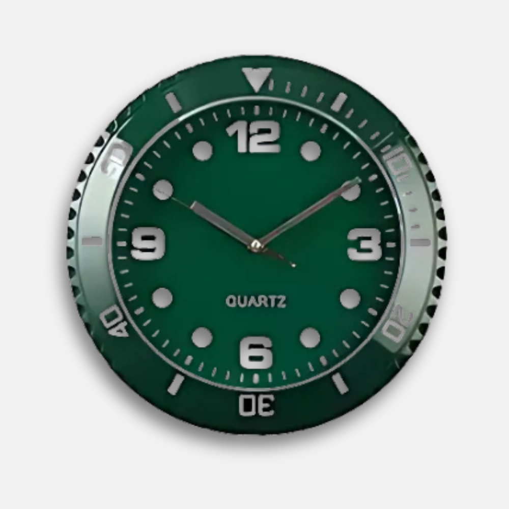 Horloge Murale Vintage Silencieuse | Design Plongée Rétro | Quartz 28cm